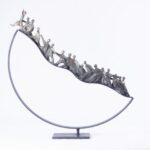 foule montant pour faire le grand saut dans l'invisible/Christiane Erard