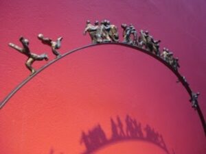 la traversée de la vie des personnages sur une courbe/christiane Erard