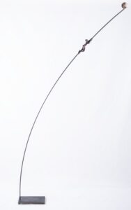 Lune montante, petite femme qui monte vers la lune, Christiane Erard