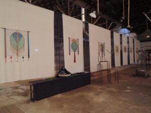 Installations les Familles d'âmes - Dessins vibratoires sur tissus